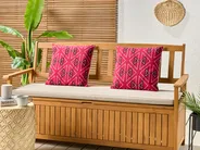 Gartenkissen 2er Set MEZZANO Geometrisches Muster 45 x 45 cm Rosa_894825