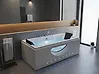 Whirlwanne Eckmodell mit LED HAWES 180 x 90 cm Weiß