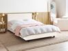 Bett mit Lattenrost Bouclé ALBI 140 x 200 cm Cremeweiß