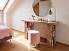 Pouf BRIGITTE Velours Rose pastel