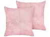 Dekokissen 2er Set MILLET 43 x 43 cm Cord Rosa Geometrisches Muster