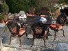 Gartentisch LIZZANO 165 cm 102 cm Metall Dunkelbraun