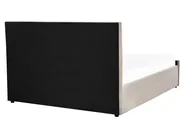 Bett mit Stauraum AMIENS Samtstoff Taupe 160 x 200 cm_914355