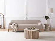 Sofa 3-Sitzer SOSJO Stoff Hellbraun_1175965