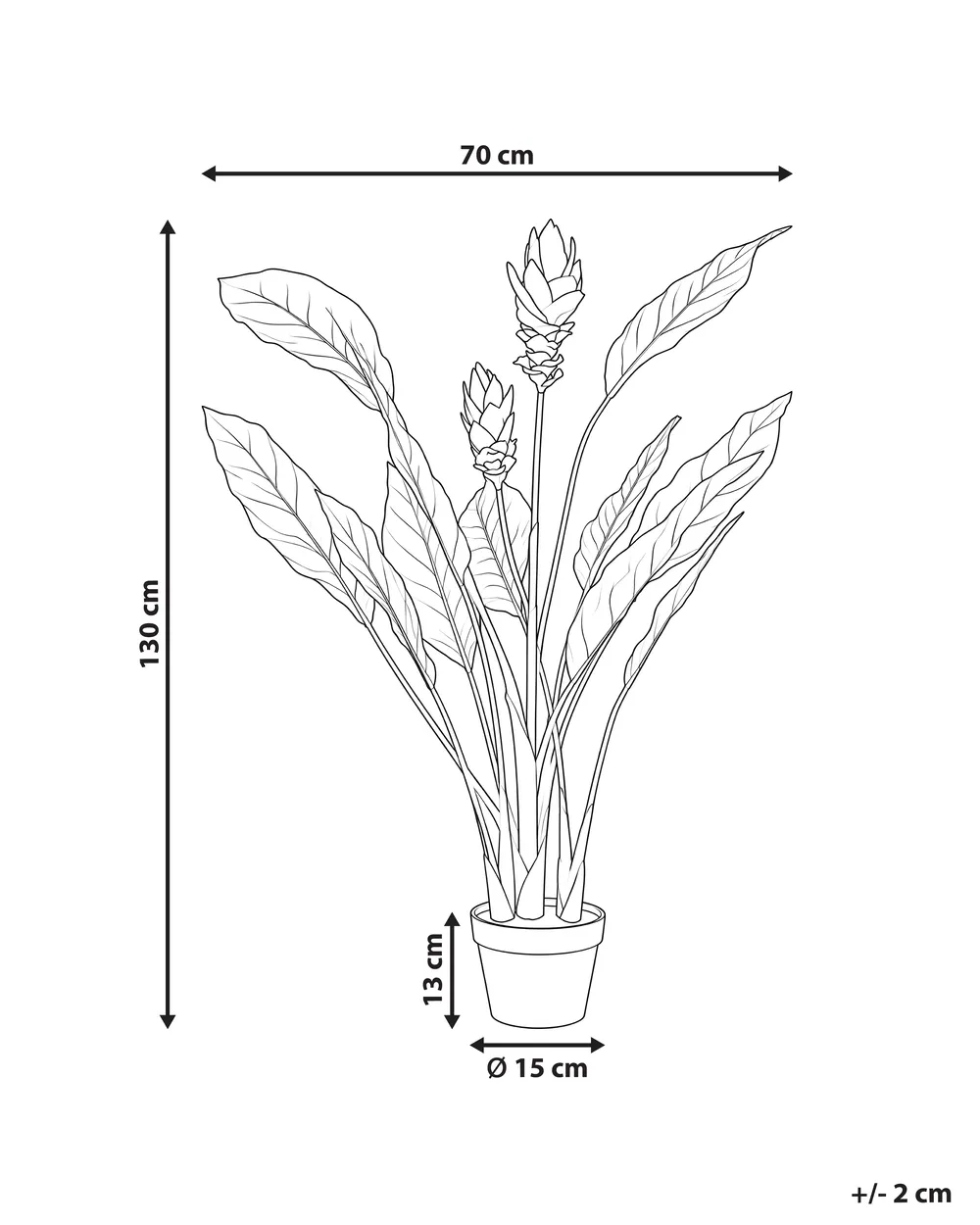 Artificial Plant PURPURATA 130 cm Red_1103900