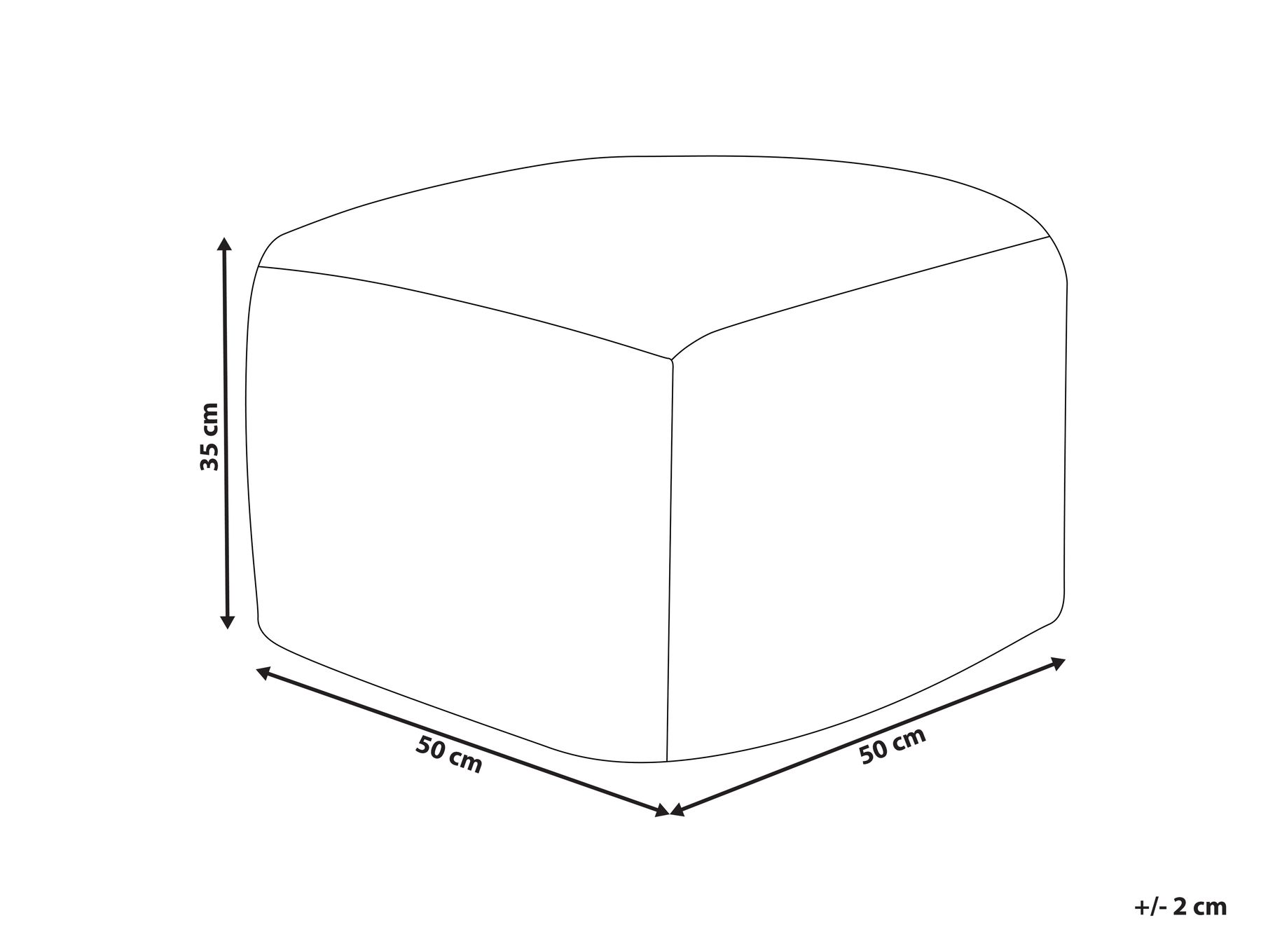 Pouffe KINGRI Cotton Light Beige_885718