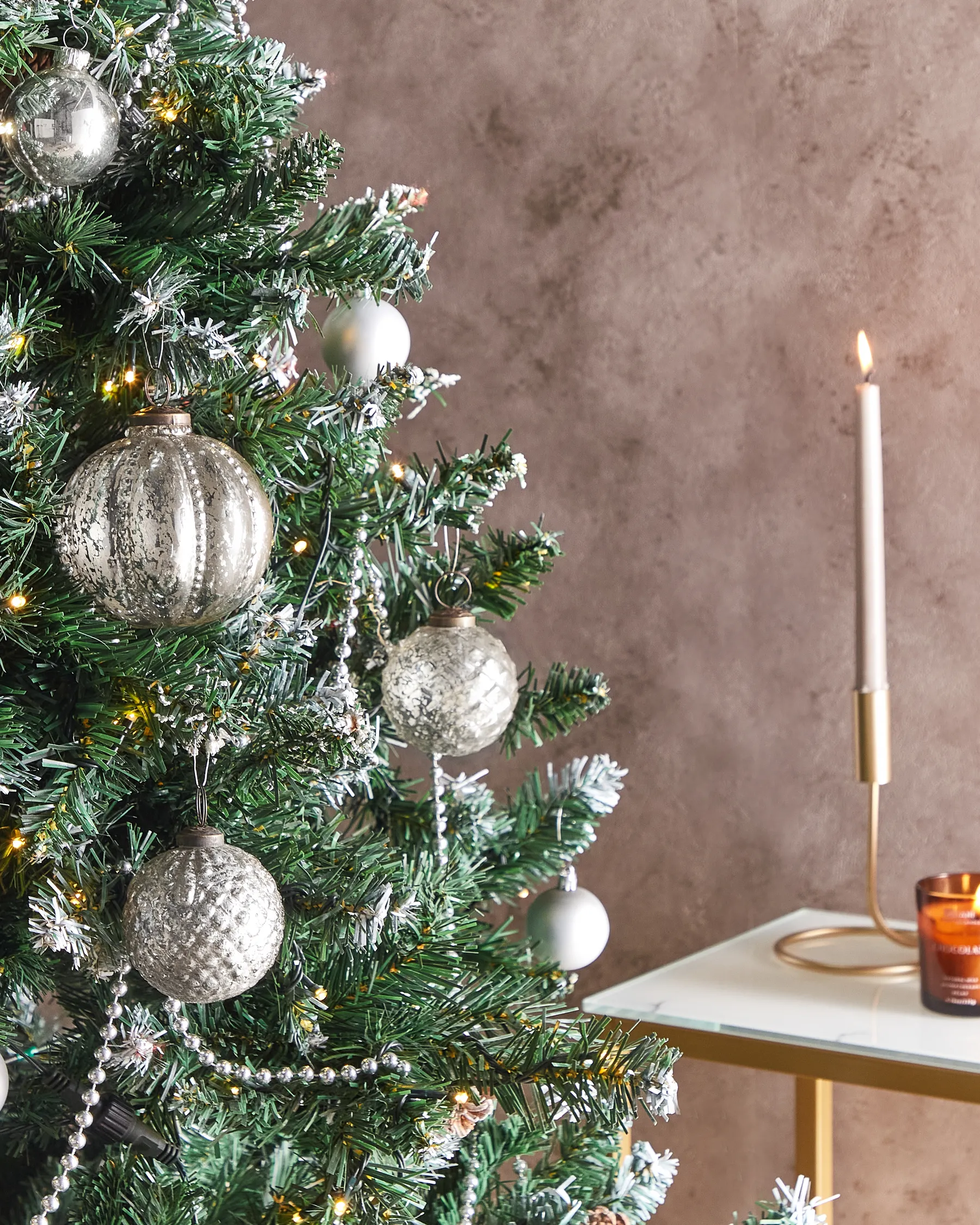 Weihnachtskugel 6er Set ARGENTIN Glas Silber_899764