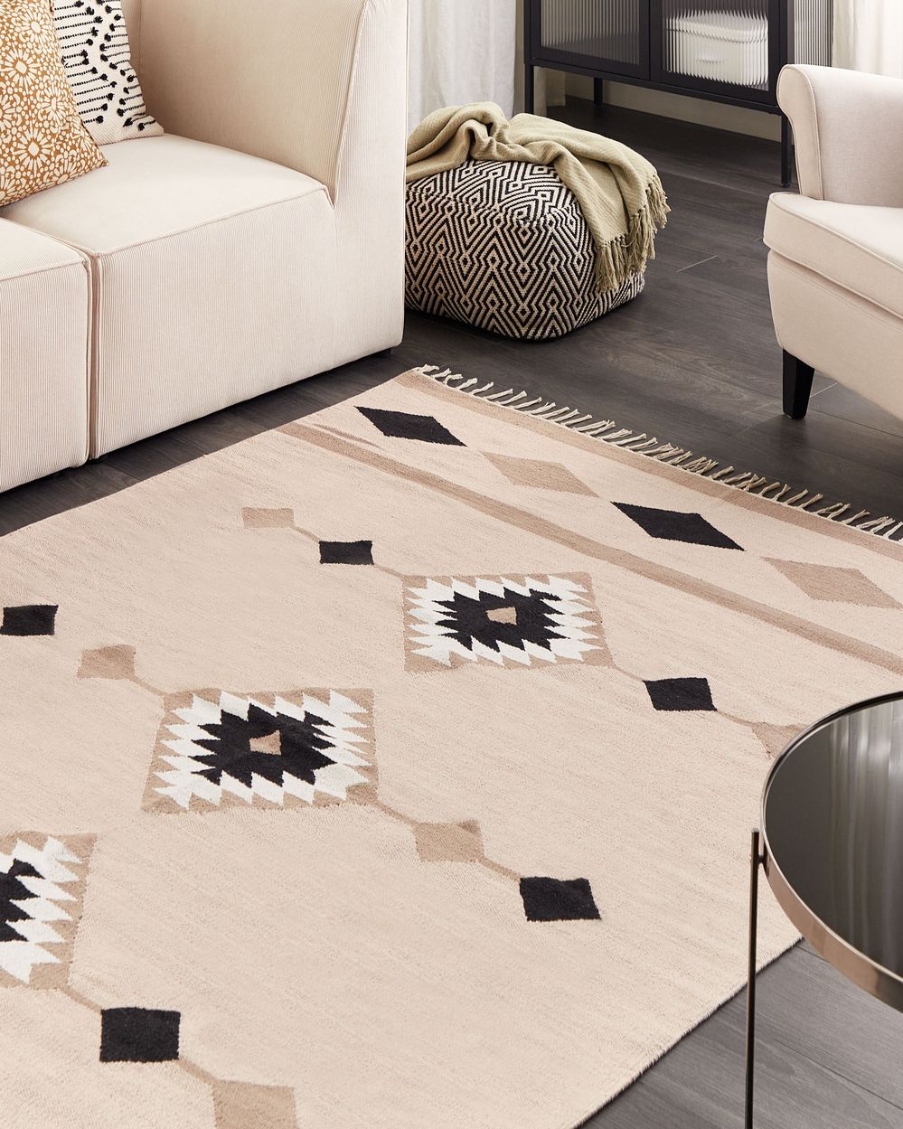 Rug BERDIK Multicolour 160 x 230 cm Kilim Cotton