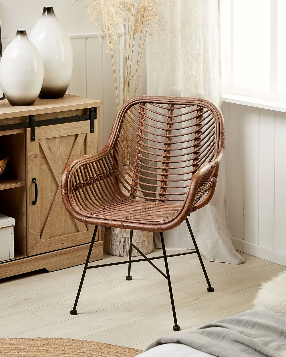 Dining Chair CANORA Rattan Brown_1151274