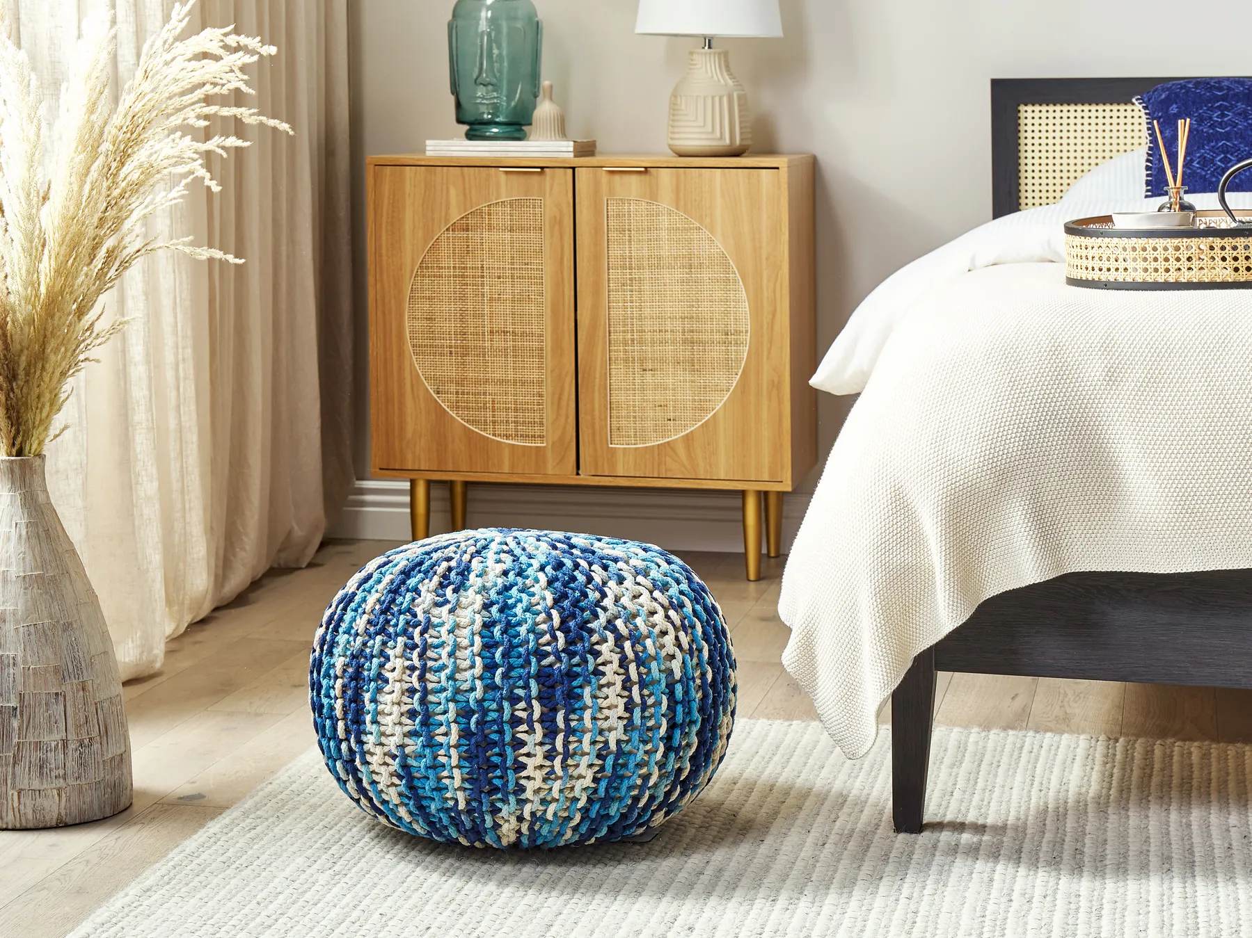 Pouffe CONRAD Cotton Blue_842512
