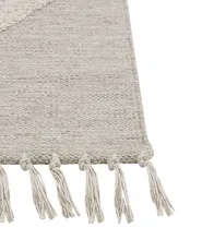 Teppich HAKKARI Hellbeige 80 x 150 cm Baumwolle_837830