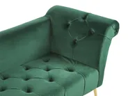Chaiselongue NANTILLY Samtstoff Dunkelgrün_782121