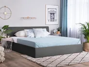 Bett mit Stauraum ORBEY Stoff Grau 180 x 200 cm_728243