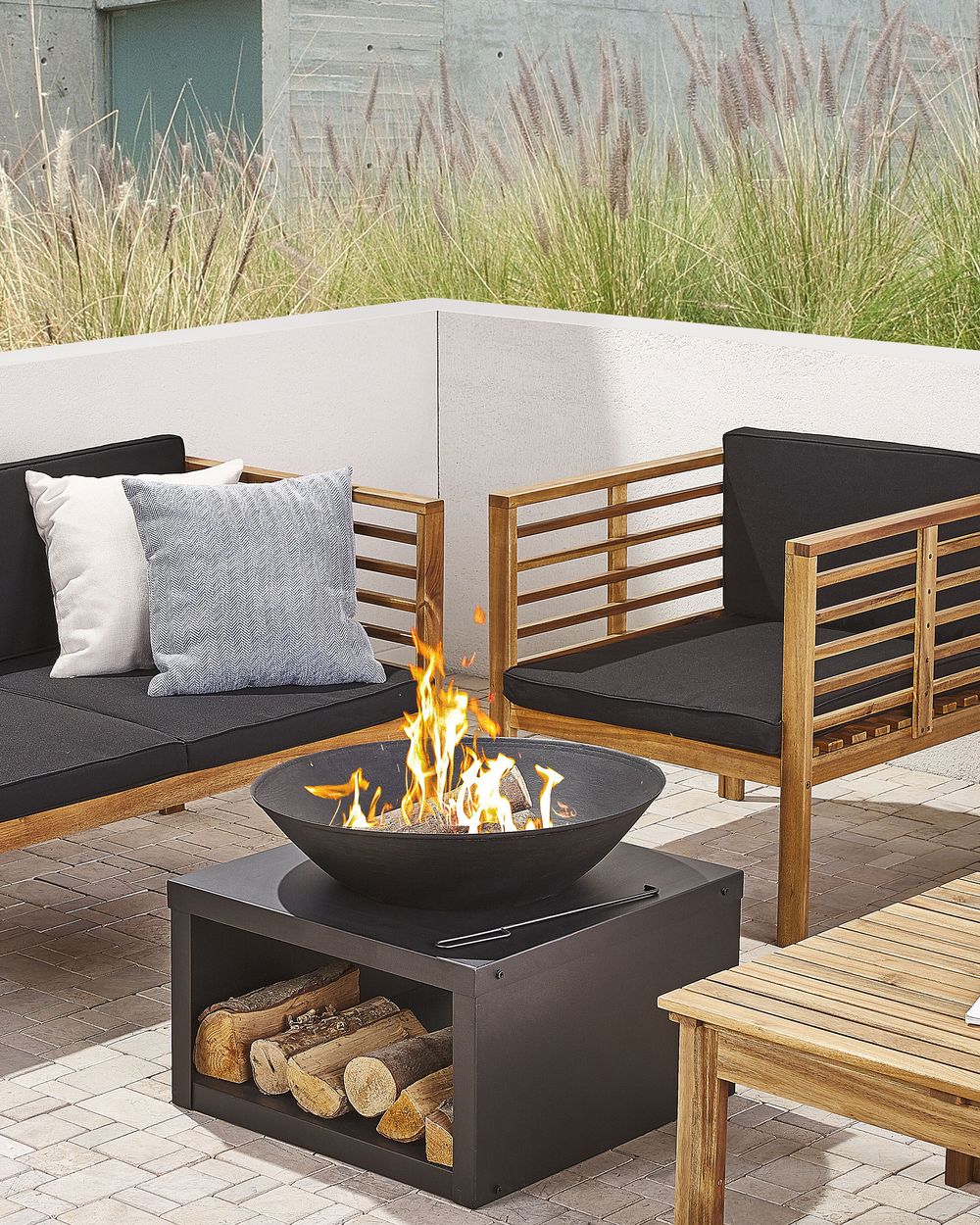 Fire Pit TANARA Metal Black