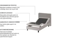 Verstelbaar bed Stof DUKE 80 x 200 cm Beige_771767