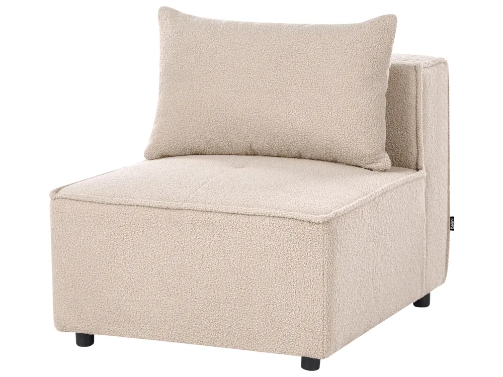 Modul Ecksofa 4-Sitzer AXEBO Bouclé Beige rechtsseitig_1076145