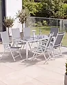 Gartenstuhl 6er Set CATANIA Metall Grau