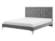 Bed Velvet LIMOUX 140 x 200 cm (EU Double) Grey_767413