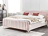 Bett mit Lattenrost Samtstoff LUNAN 180 x 200 cm Pastellrosa