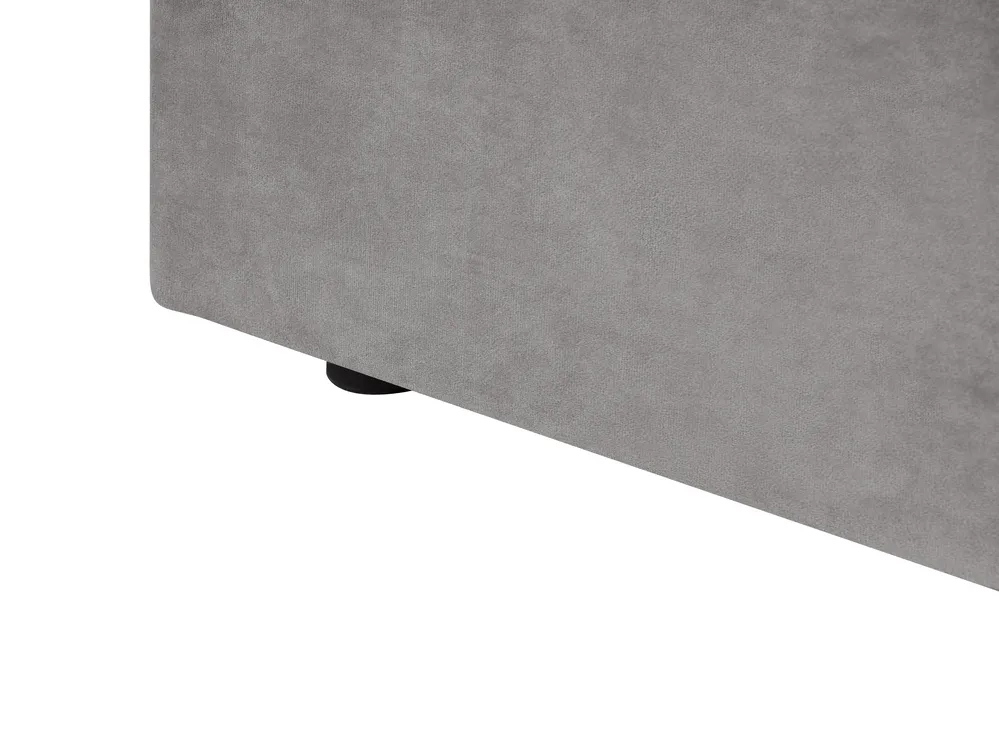 Bett mit Stauraum VION Samtstoff Grau 120 x 200 cm_1062867