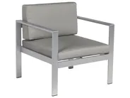Lounge Set mit Tisch 4-Sitzer SALERNO Metall Dunkelgrau_679553