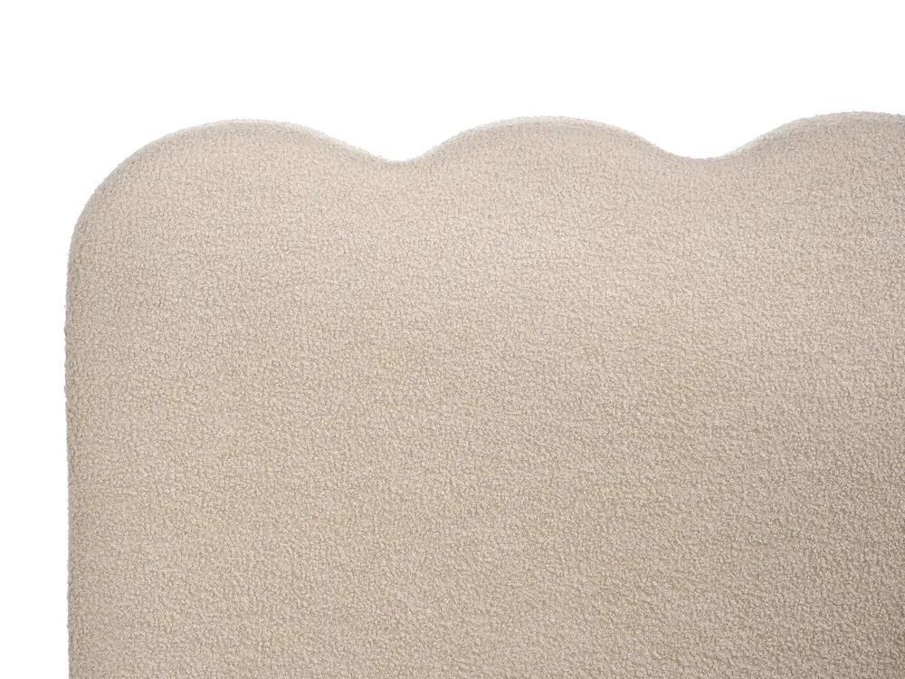 Ottoman Bed NANTERRE Boucle Beige 120 x 200 cm (EU Small Double)_1084457