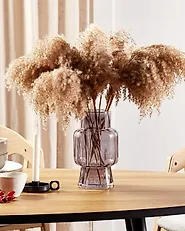 Flower Vase MEGALO 26 cm Glass Grey_1184195