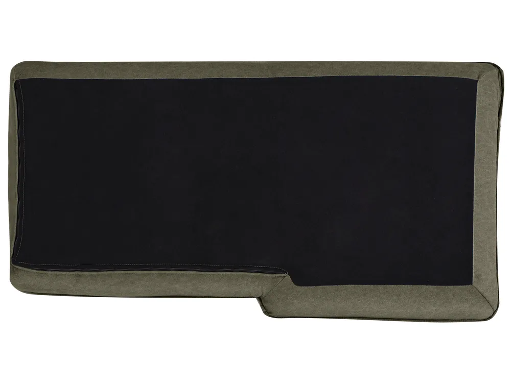 Corner Sofa 3 Seater ELVENES Velvet Dark Green Left Hand_966818
