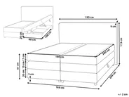 Boxspringbett mit Stauraum MINISTER Stoff Taupe 180 x 200 cm_953997