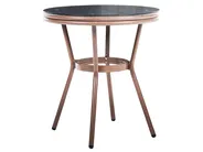 Outdoor Bistrotisch RIFREDDO 70 cm 70 cm Sicherheitsglas Grau_1062333