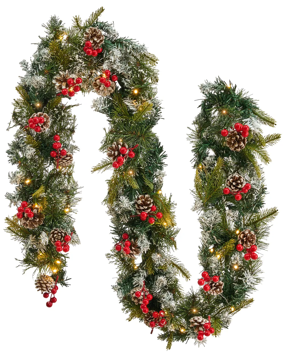 Weihnachtsgirlande LED PAIMIO 180 cm Grün