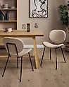 Esszimmerstuhl 2er Set LUANA Bouclé Taupe