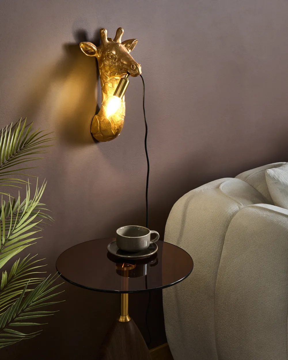 Wandlampe Giraffe MERLIN Gold