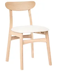 Esszimmerstuhl 2er Set DOYLE Holz Hellbraun / Hellbeige_1071217