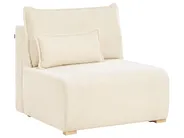Modul Ecksofa NERBO Bouclé Cremeweiß linksseitig_1033954