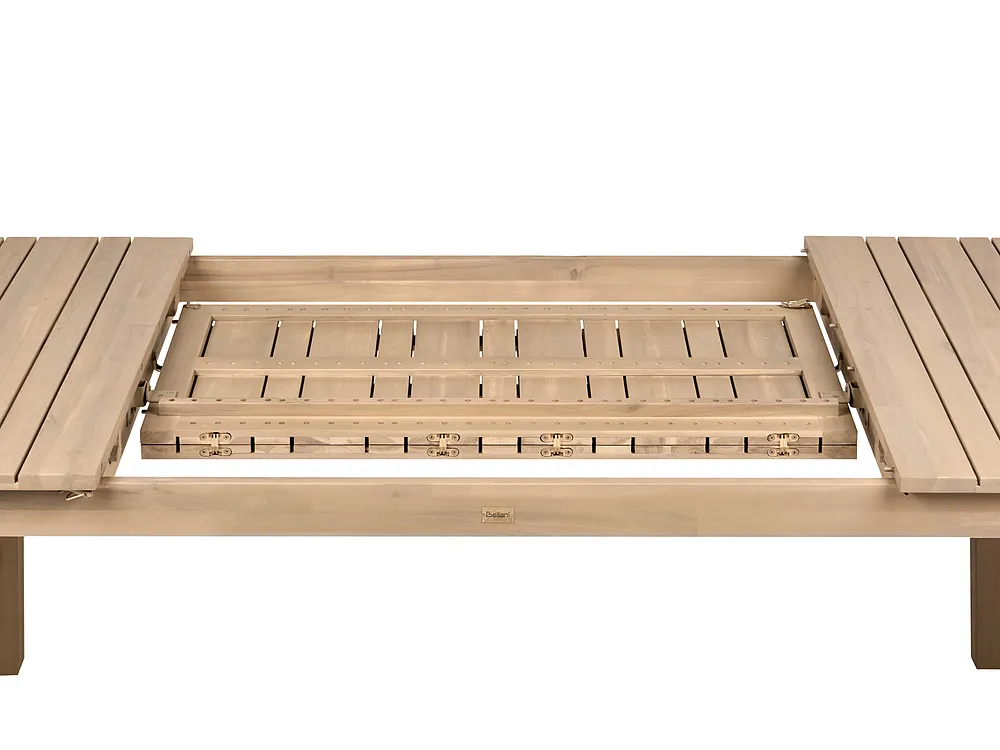 Extending Garden Dining Table TOSCANELLA 180/280 cm 100 cm Certified Acacia Wood Light Brown_1161837