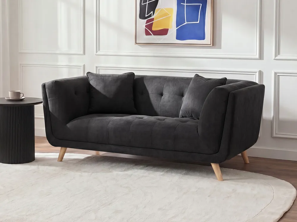 Sofa 2-Sitzer HABO Stoff Schwarz