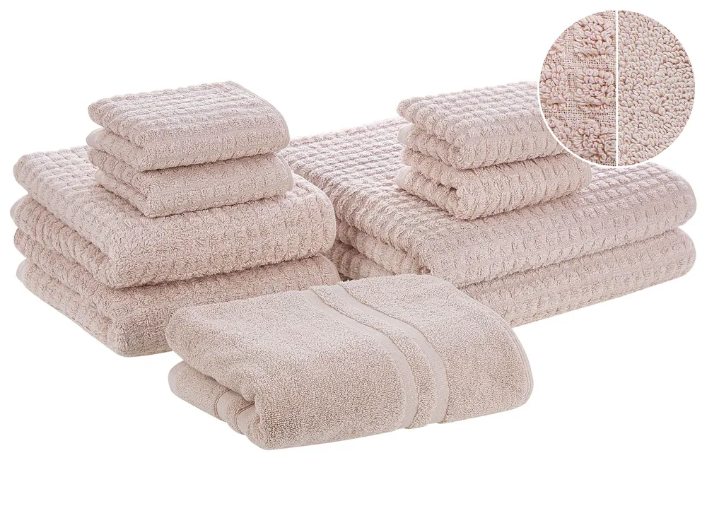 Handtücher 9er Set ATAI Baumwolle Rosa