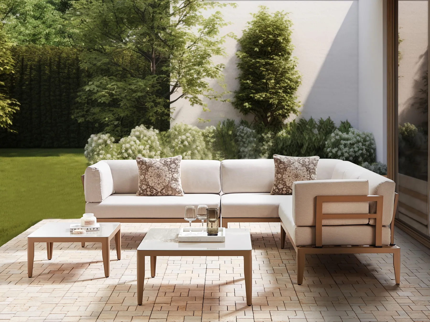 Outdoor Kissenbezug Set RIMA III Hellbeige_963027