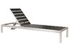 Sonnenliege NARDO mit Relaxfunktion Metall Schwarz / Silber
