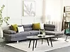 Ecksofa NORREA Stoff Grau linksseitig