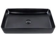 Aufsatzwaschbecken ULUA 61 x 35 cm Keramik Schwarz_922818