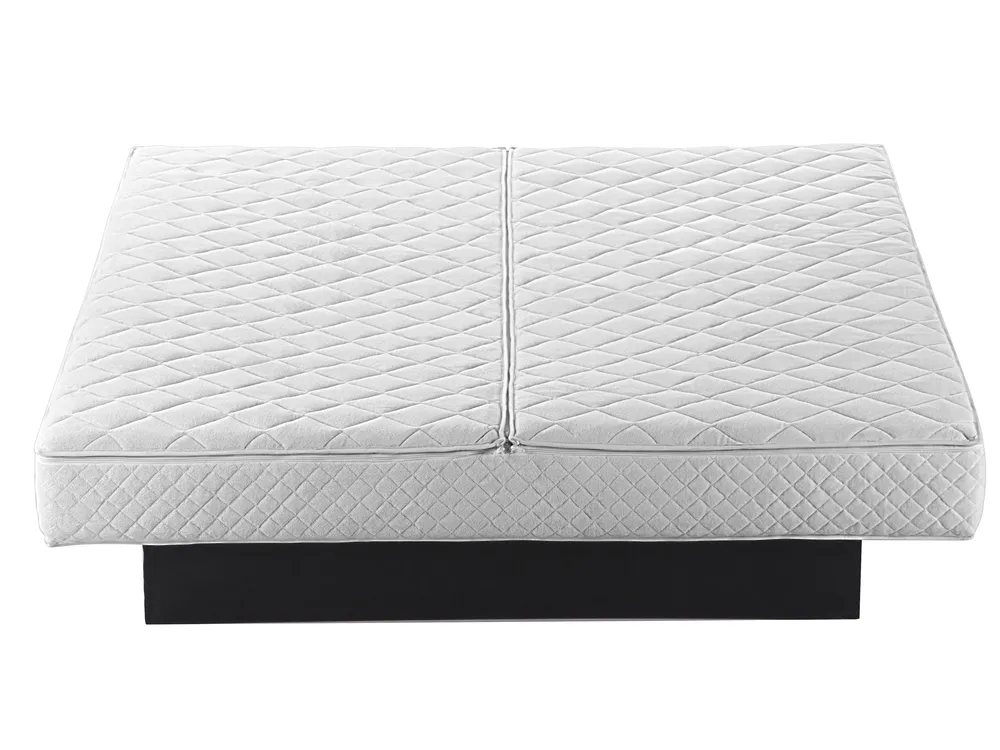 Wasserbett Bouclé ROISEL 180 x 200 cm Hellbeige_937794