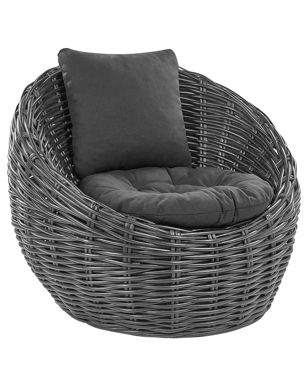 Gartenstuhl LERICI Rattan Schwarz