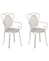 Gartenstuhl 2er Set CILENTO Metall Grau