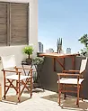 Gartenstuhl 2er Set CINE Akazienholz Cremeweiß