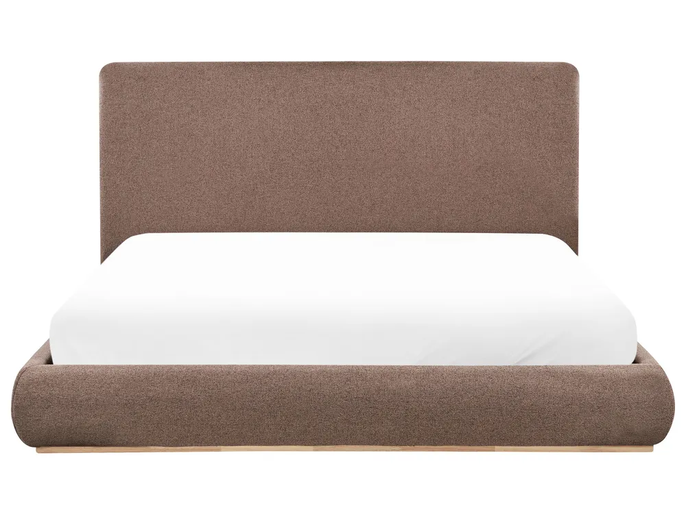 Bett mit Stauraum CAMPAGNE Stoff Dunkelbraun 180 x 200 cm_972179