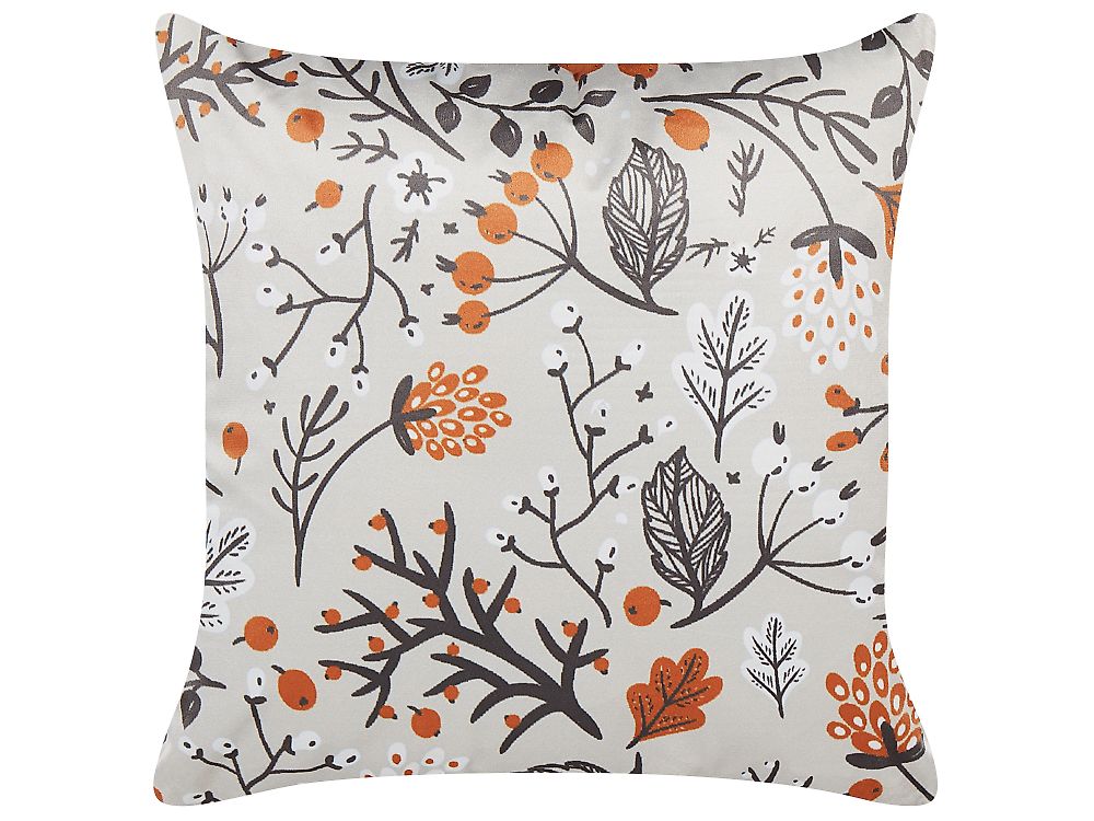 Coussin MONTBRETIA 45 x 45 cm Velours Multicolore Motif de plante