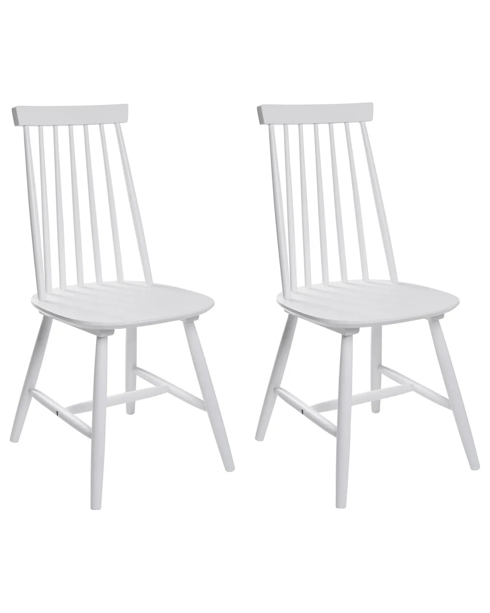 Esszimmerstuhl 2er Set BURBANK Holz Weiß