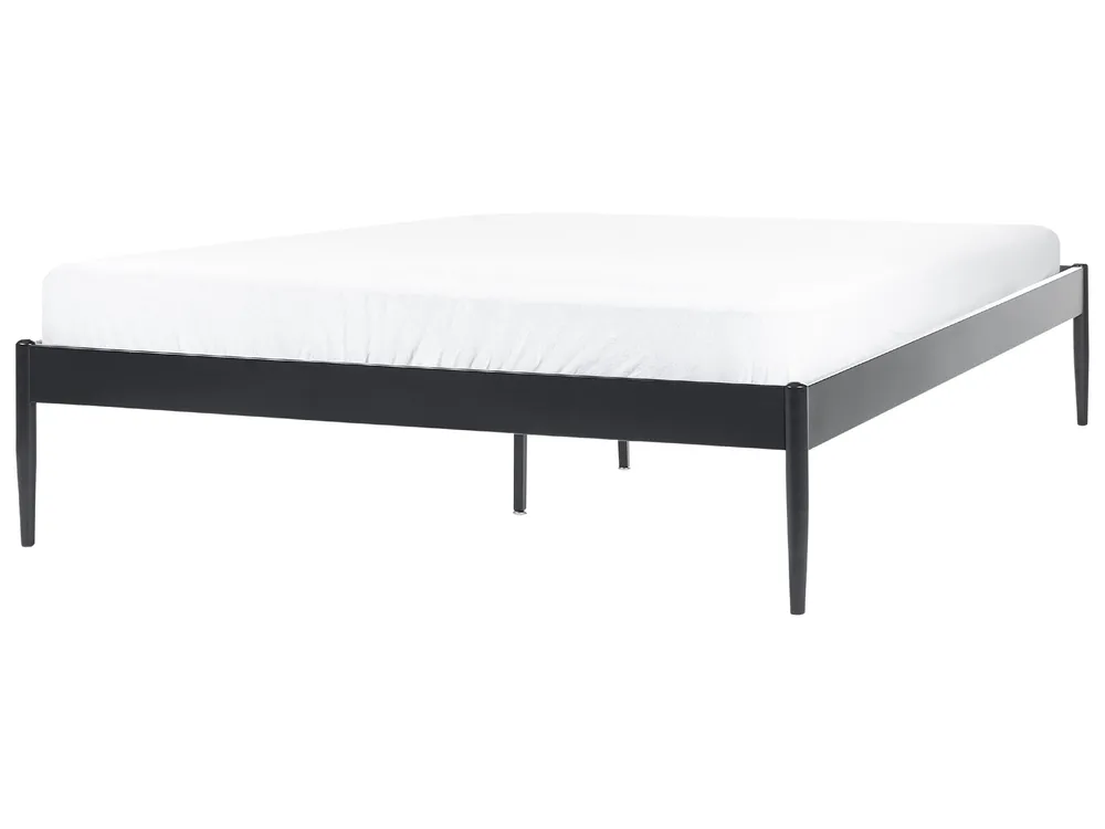 Bett mit Lattenrost Metall VAURS 160 x 200 cm Schwarz_827930
